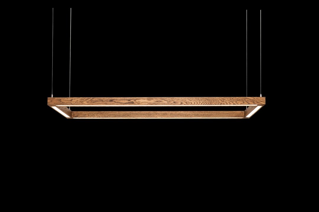现代长方形木制吊灯：LED 吊灯，适用于客厅、厨房 - 灯具/灯饰 - 木头 