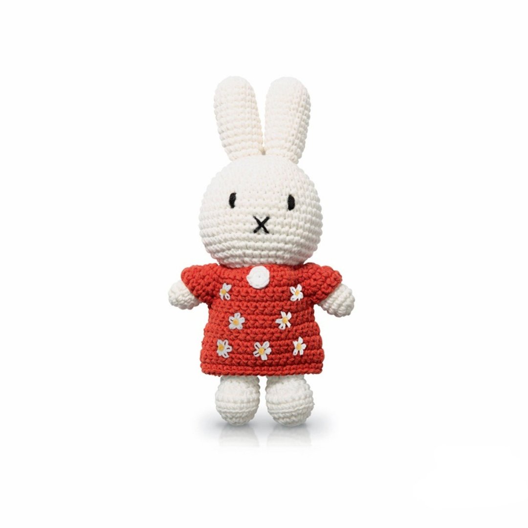 手工制 Miffy 米飞兔【红花裙】 - 玩具/玩偶 - 棉．麻 多色
