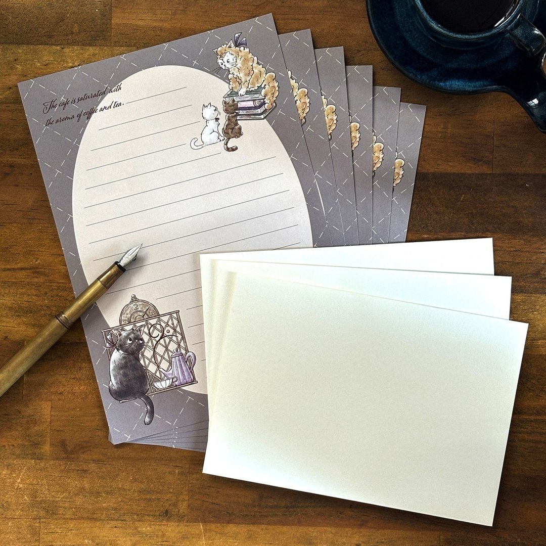 041_Letter Set_信纸组【Kissa Noizm Memorries】 - 信封/信纸 - 纸 蓝色