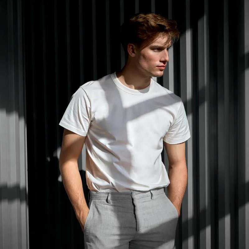 Bread & Boxers Crew-Neck Pima 圆领男用高端厚T - 极地白 - 男装上衣/T 恤 - 棉．麻 白色