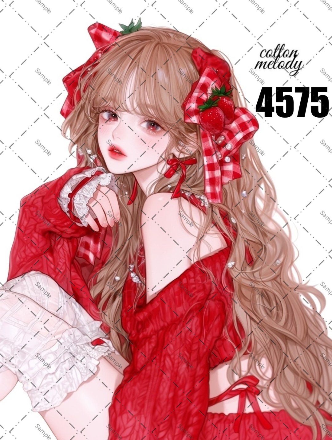 original sticker no.4575 人物贴纸 原创贴纸 原创人物贴纸 装饰贴纸 cotton melody - 贴纸 - 纸 