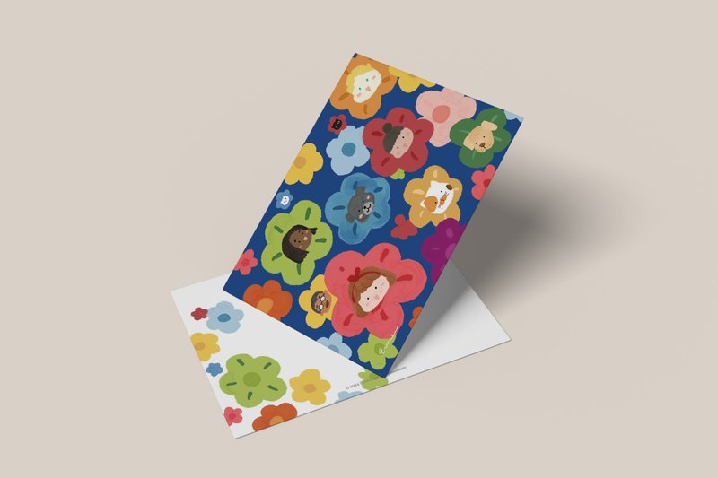 插画明信片 family - 卡片/明信片 - 纸 蓝色