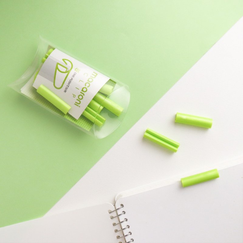【macaroni】通心粉造型文件夹 / 绿色 - 书签 - 塑料 绿色