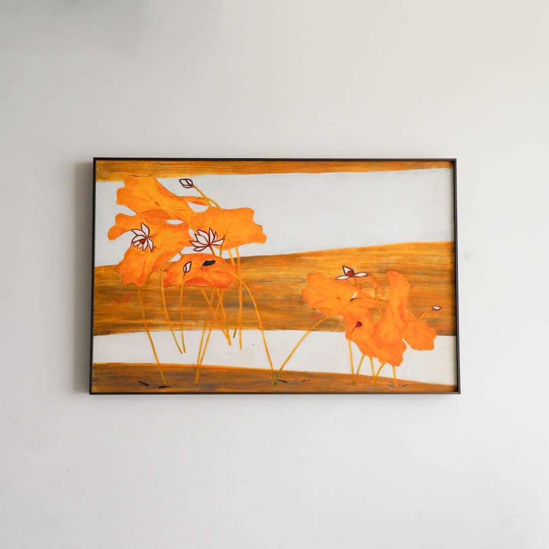 【艺术挂画】秋荷 / 常玉 - 海报/装饰画/版画 - 纸 橘色