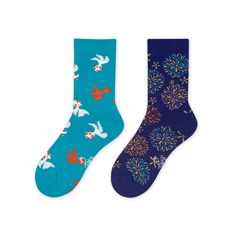 【in Pairs】夏日祭典 | 中筒袜 袜子 潮袜 - 袜子 - 棉．麻 多色
