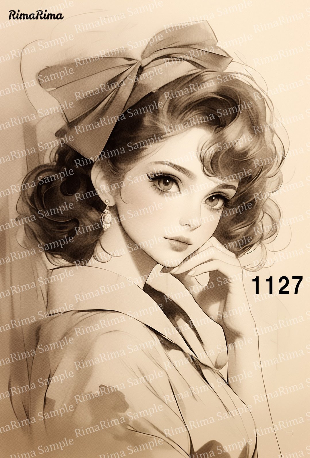 1127 原创贴纸 原创人物贴纸 贴纸 标签 りまりま RimaRima - 贴纸 - 纸 