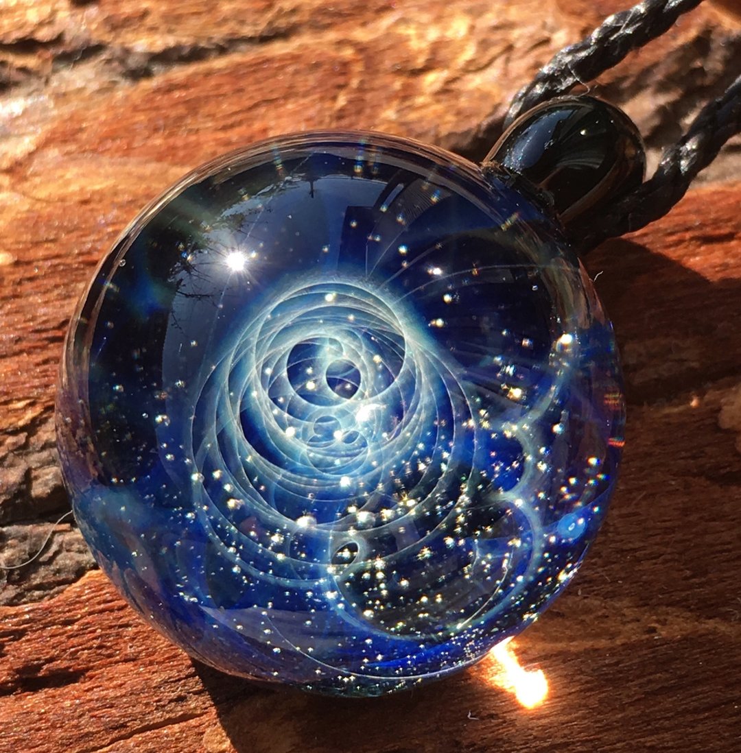 boroccus 银河星云立体花样抗热玻璃 吊坠 - 项链 - 玻璃 多色