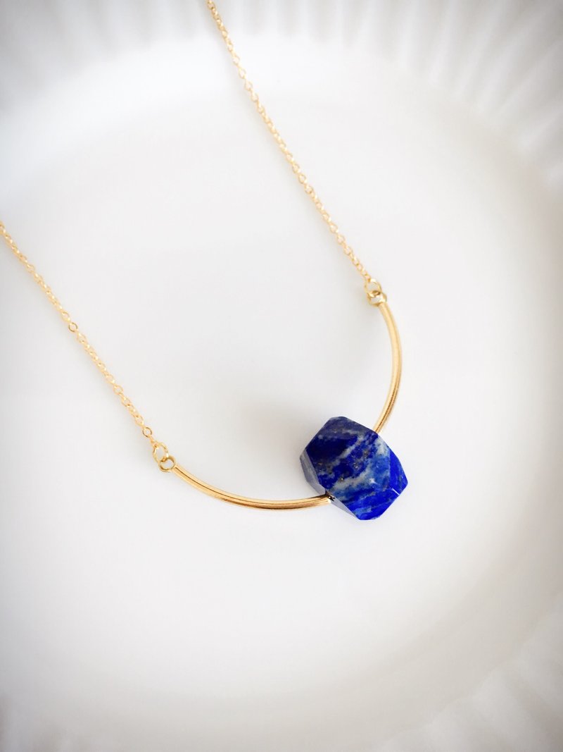 蓝色天然石项链 - 项链 - 石头 蓝色