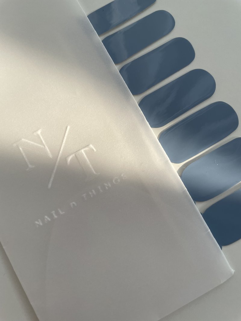 凝胶甲贴 N23 Salty Blue 蓝盐 - 指甲油/指甲贴 - 颜料 蓝色