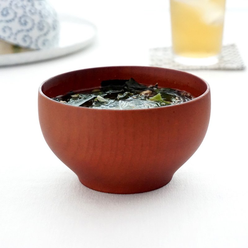 padou天然木餐碗北欧汤面沙拉饭午餐礼物 - 碗 - 木头 卡其色