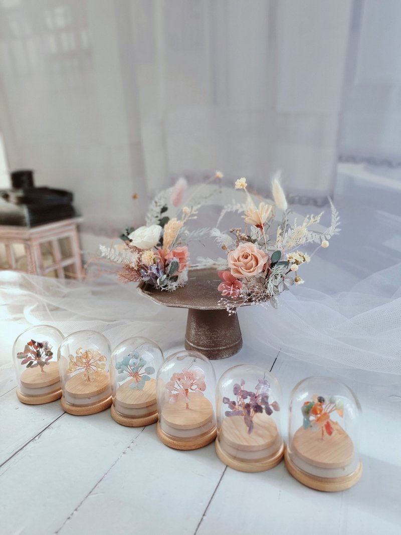 【一人成班】花艺手作课程-水晶树永生花台 (含水晶树盅罩) - 植栽 - 植物．花 