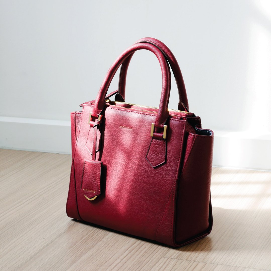 MONIQUE ATELIER Tokyo M Double Zip Tote Bag 托特包 - 手提包/手提袋 - 真皮 红色