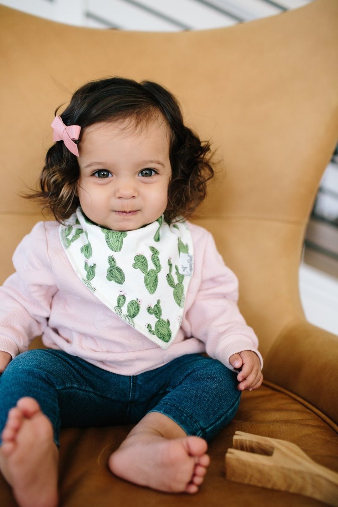 Copper Pearl 围兜4件组 - 水墨仙人掌 X001KIWDQL - 围嘴/口水巾 - 棉．麻 金色