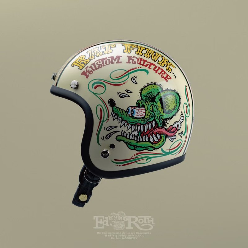 Gallop X Rat Fink 老鼠芬克 联名限定安全帽 米白色 - 安全帽 - 其他材质 