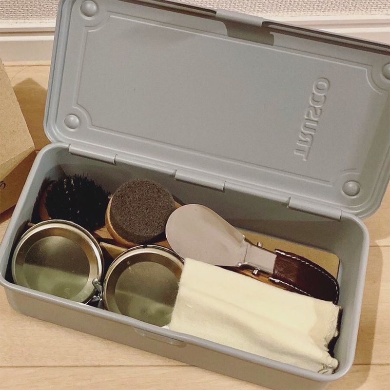 【Trusco】上掀式收纳盒-限量色(大)-迷雾浅灰绿 - 收纳用品 - 其他金属 绿色