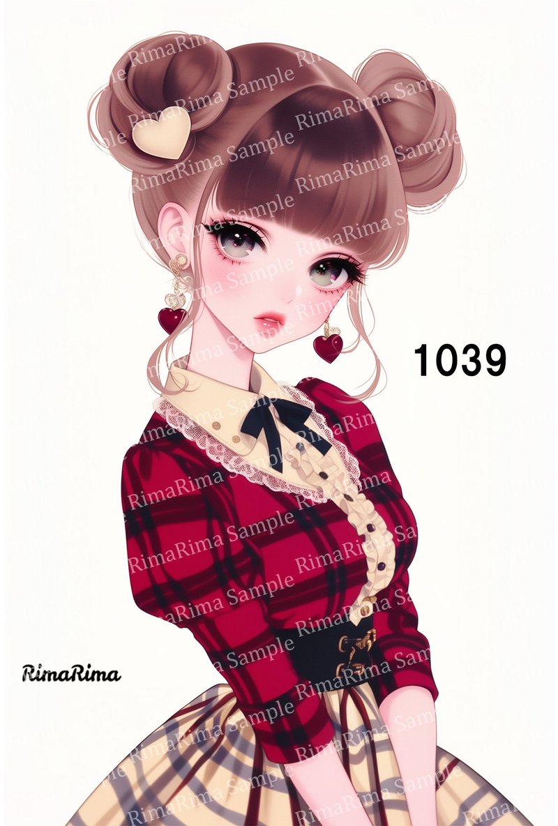 1039 原创贴纸 原创人物贴纸 贴纸 标签 りまりま RimaRima - 贴纸 - 纸 
