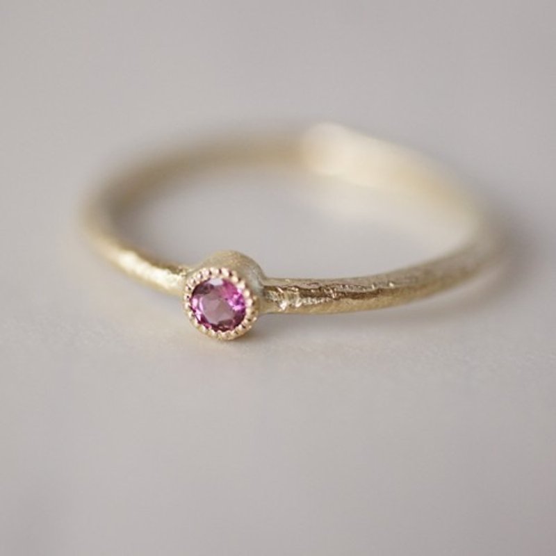 Pink tourmaline birthstone ring [R050K10PT] - 戒指 - 宝石 