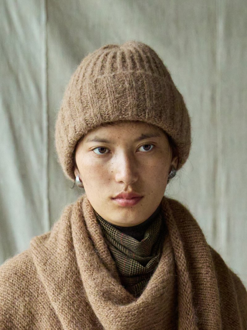 日系复古 / 针织保暖毛线帽 / 羊毛混纺 - 帽子 - 其他材质 多色