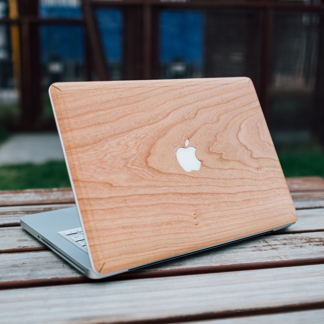 香港品牌 Sell Good 天然樱桃木 Macbook 贴膜 保护贴 - 平板/电脑保护壳 - 木头 咖啡色