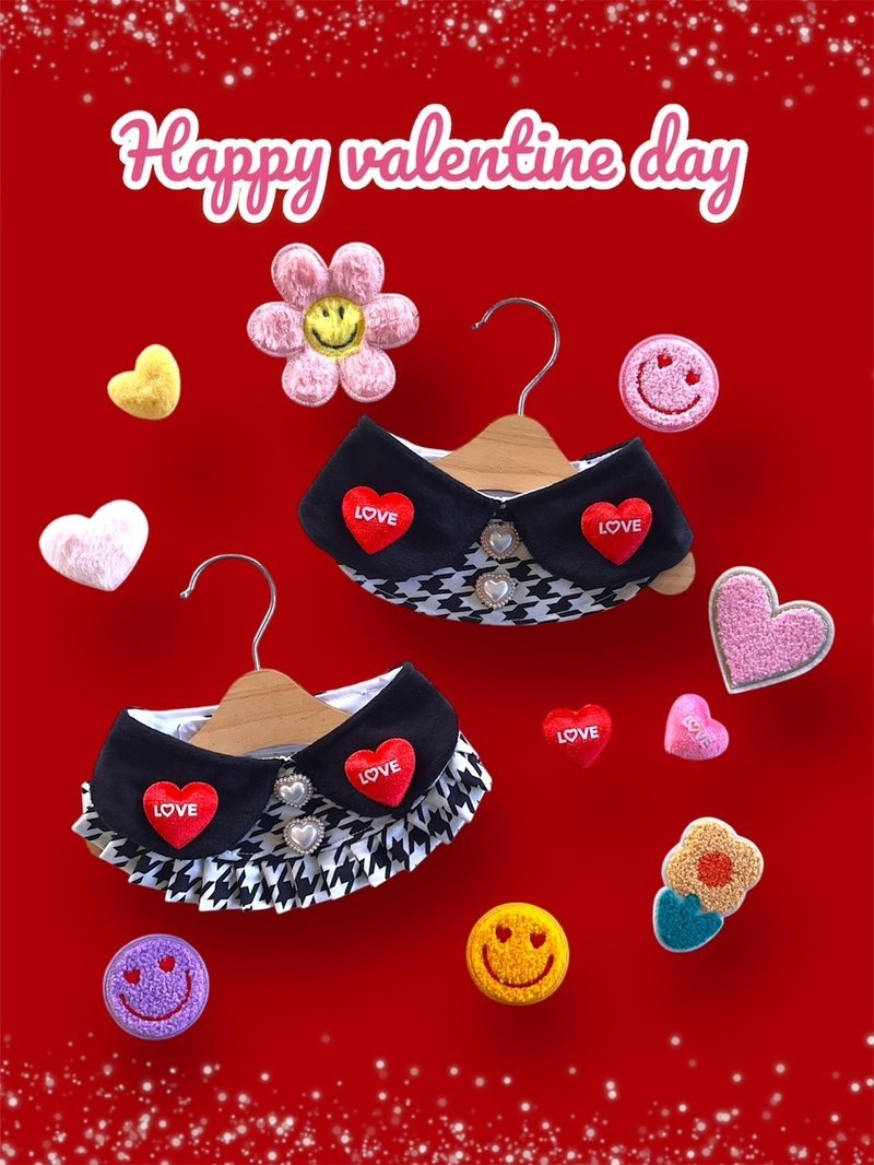 手工围巾，黑色情人节模型 - 项圈/牵绳 - 棉．麻 黑色