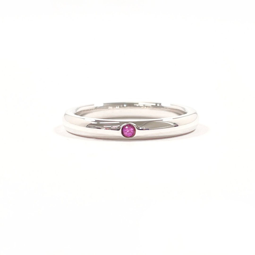 【日本直邮 二手美品】12 号 蒂芙尼 TIFFANY&Co. 堆叠造型戒指 (Stacking Band Ring) 艾尔莎·柏蒂 925 银 - 戒指 - 纯银 银色