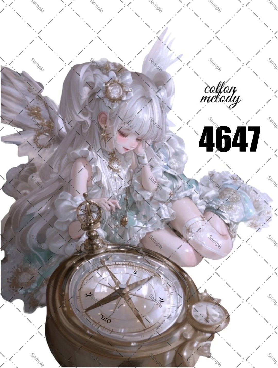 original sticker no.4647 人物贴纸 原创贴纸 原创人物贴纸 装饰贴纸 cotton melody - 贴纸 - 纸 