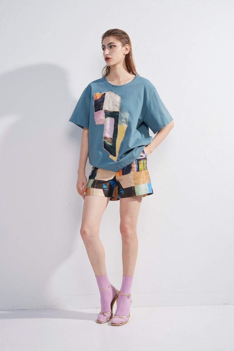 Evelyn 印花短裤 - 女装短裤 - 棉．麻 多色