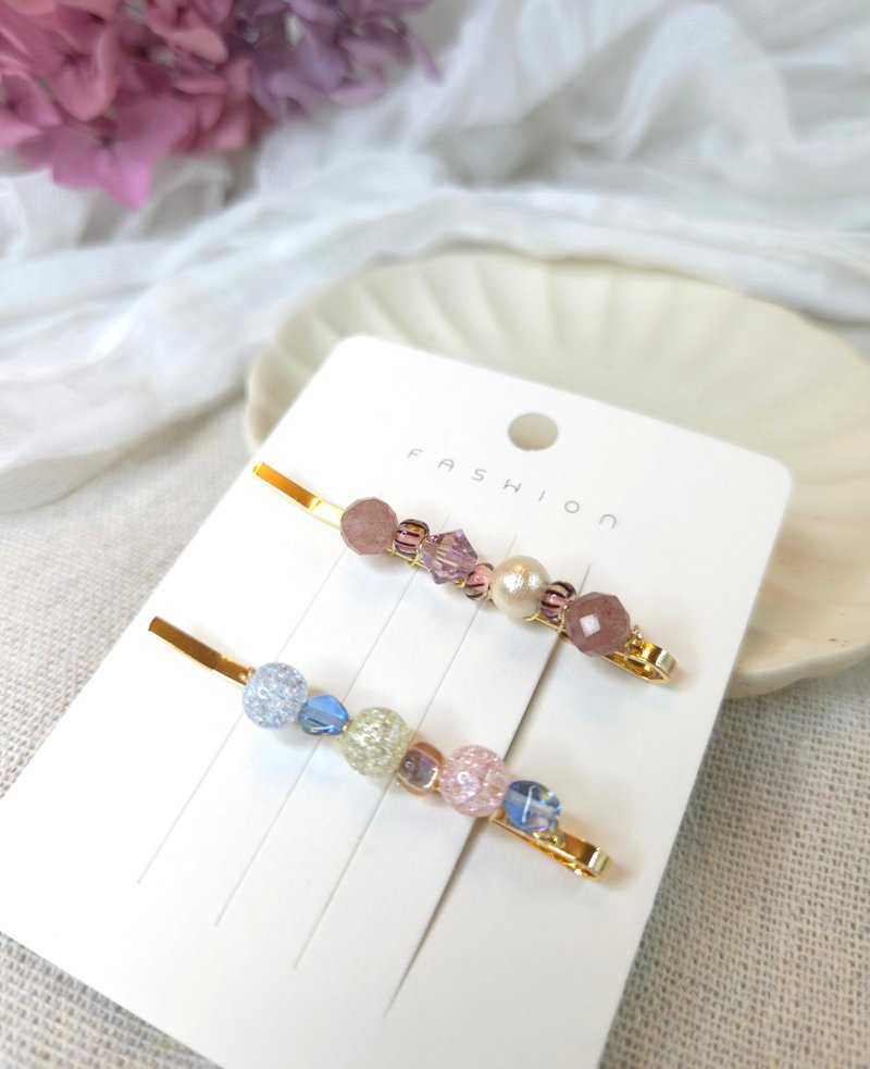 淘气的珠珠控一字夹 一对贩售 - 发饰 - 其他材质 多色