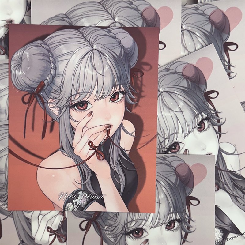 NCHO，NCHO星球 - 卡片/明信片 - 纸 红色