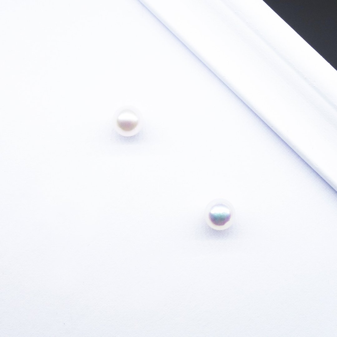 Real AKOYA pearl SV925 earrings【Pio by Parakee】珍珠耳環 - 耳环/耳夹 - 其他金属 白色