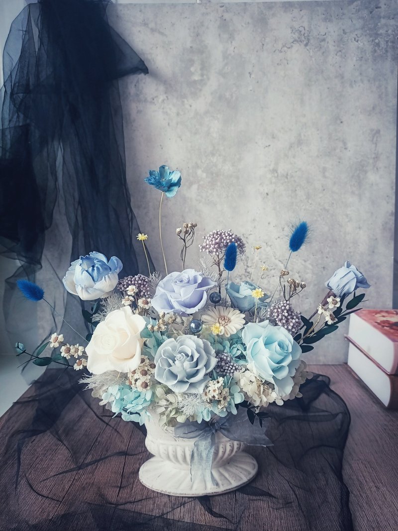 欧式永生花盆花 干燥花/母亲节/开幕盆花/生日礼/新居落成/荣升 - 干燥花/捧花 - 植物．花 