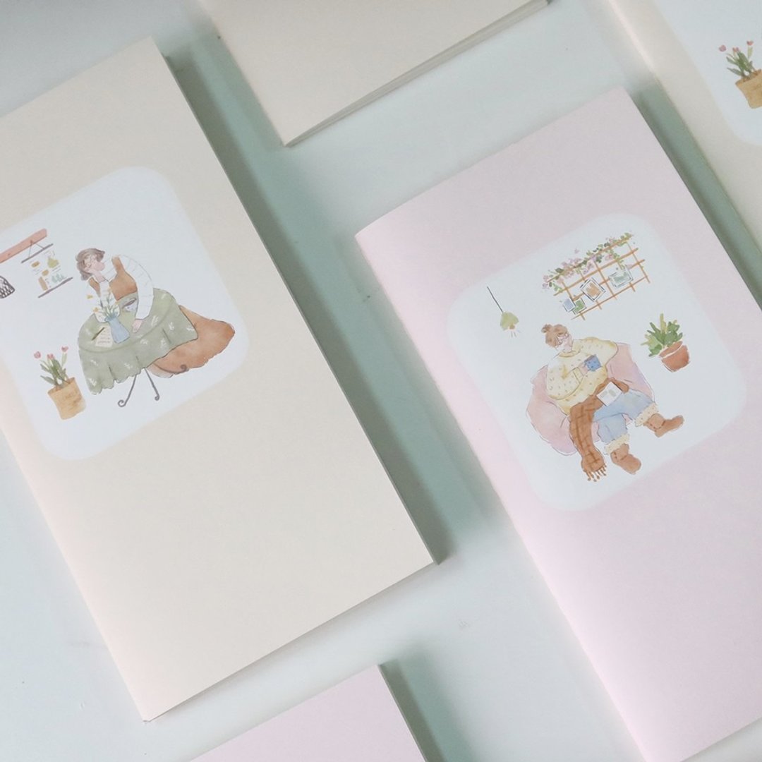 MarkyPuppy 原创 女孩 人物 封面 tn内芯 悠闲time 手帐本 - 笔记本/手帐 - 纸 