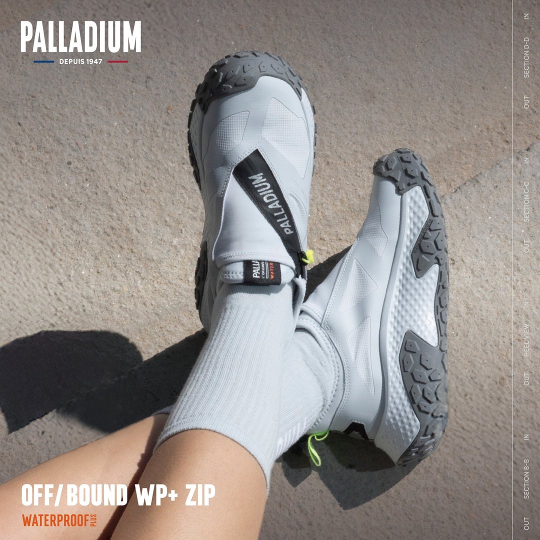 PALLADIUM  OFFBOUND WP+ZIP 拉链防水鞋 冰河灰 74483-069 - 雨鞋/雨靴 - 其他材质 