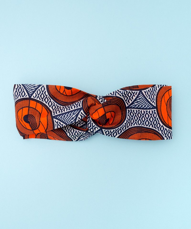 AFRICAN WAX HAIR BAND - 发饰 - 棉．麻 橘色