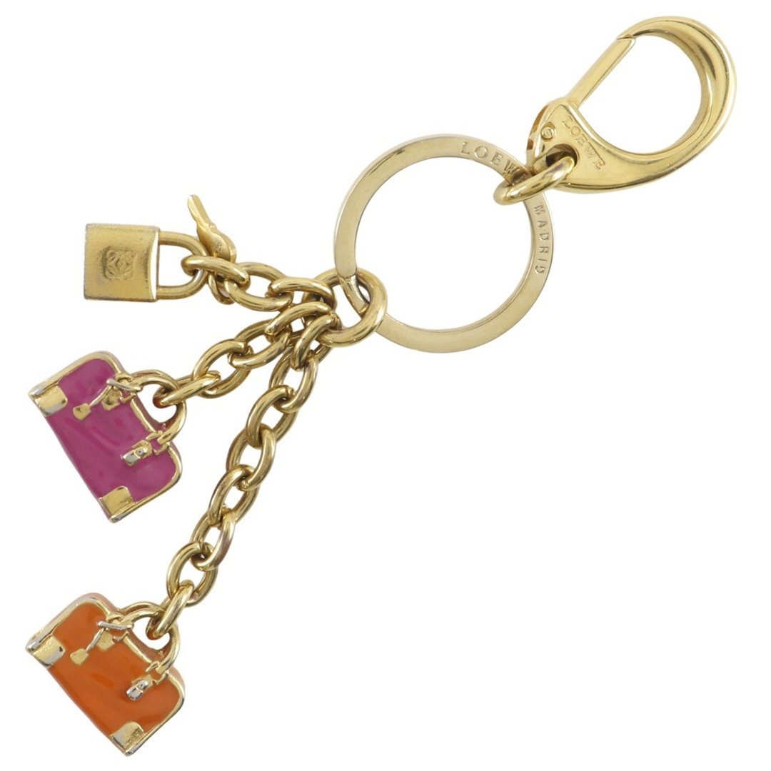 【日本直送】LOEWE 罗威 याचे Anagram 钥匙圈 包包造型 吊饰 镀金 女仕用【二手品】 - 钥匙链/钥匙包 - 其他金属 金色