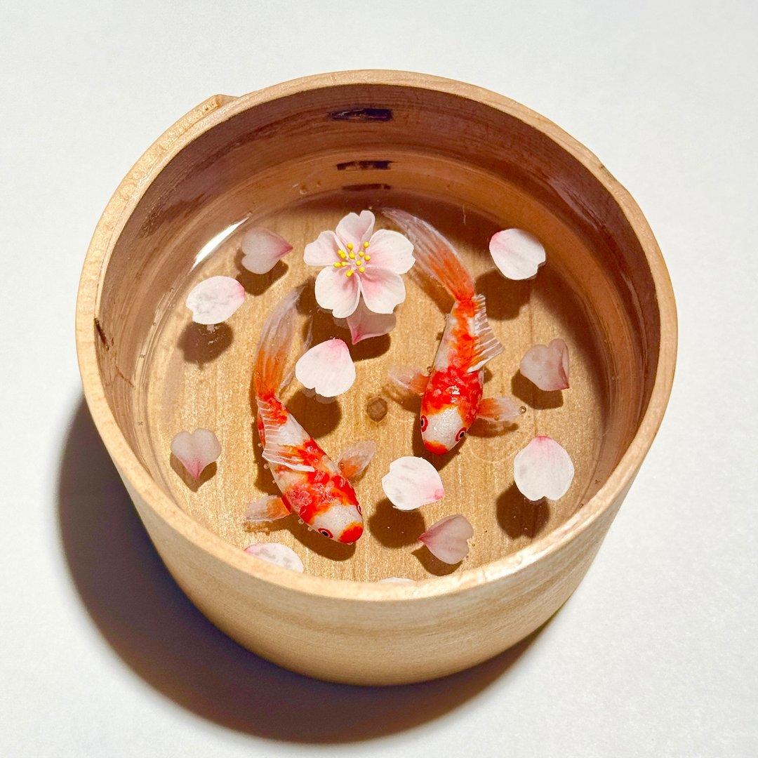 金鱼　樱花　摆饰　室内装饰 - 摆饰 - 树脂 