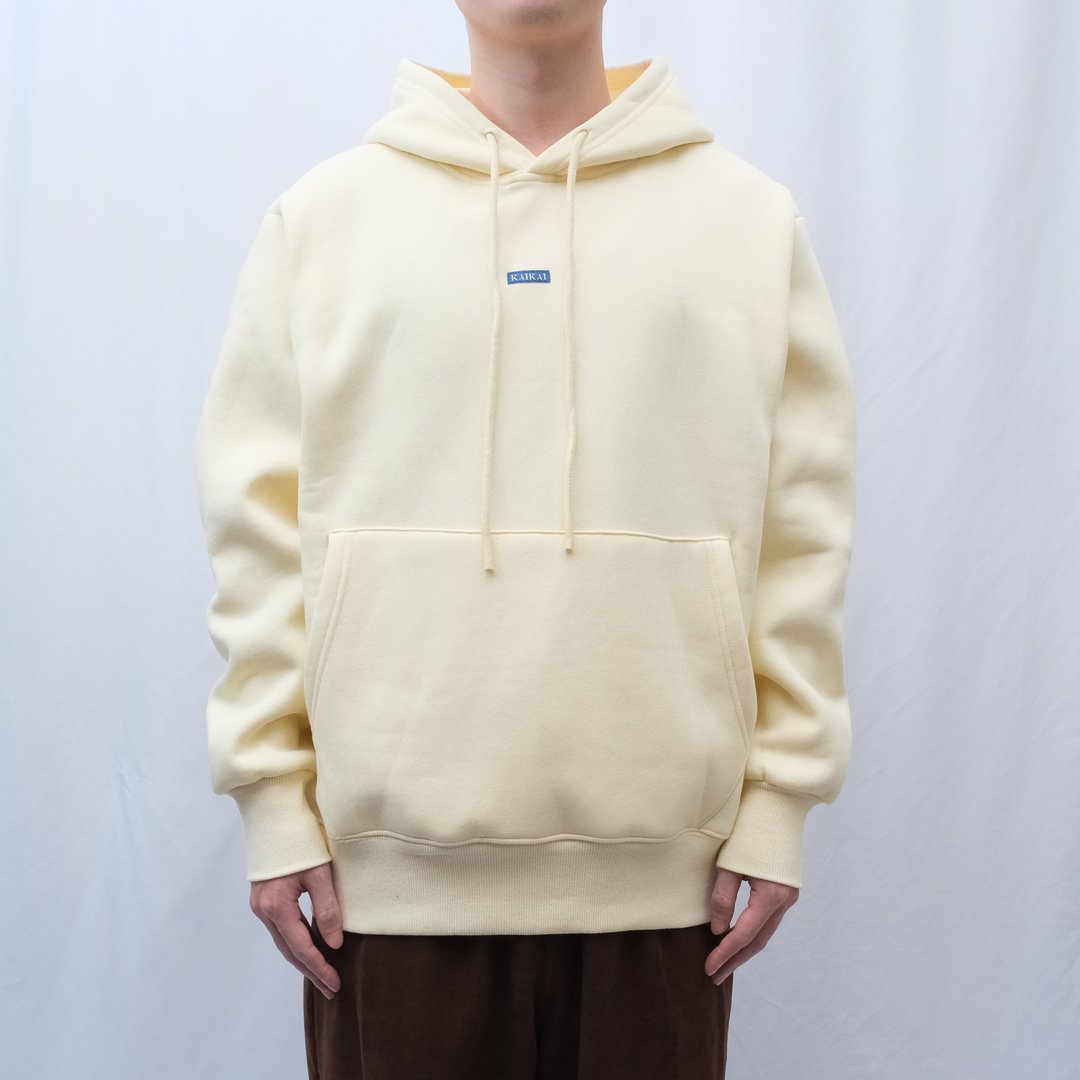 KAIKAI - Plain - Logo重磅加绒连帽Tee 黑/棕/杏/蓝/灰 - 中性连帽卫衣/T 恤 - 棉 多色