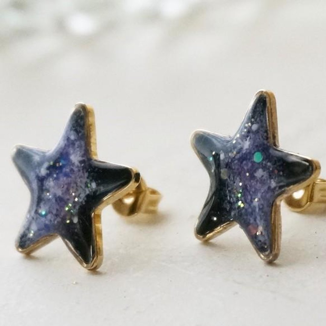 ArtGalaxy Space View Earrings / Clip-On - 耳环/耳夹 - 其他金属 黑色