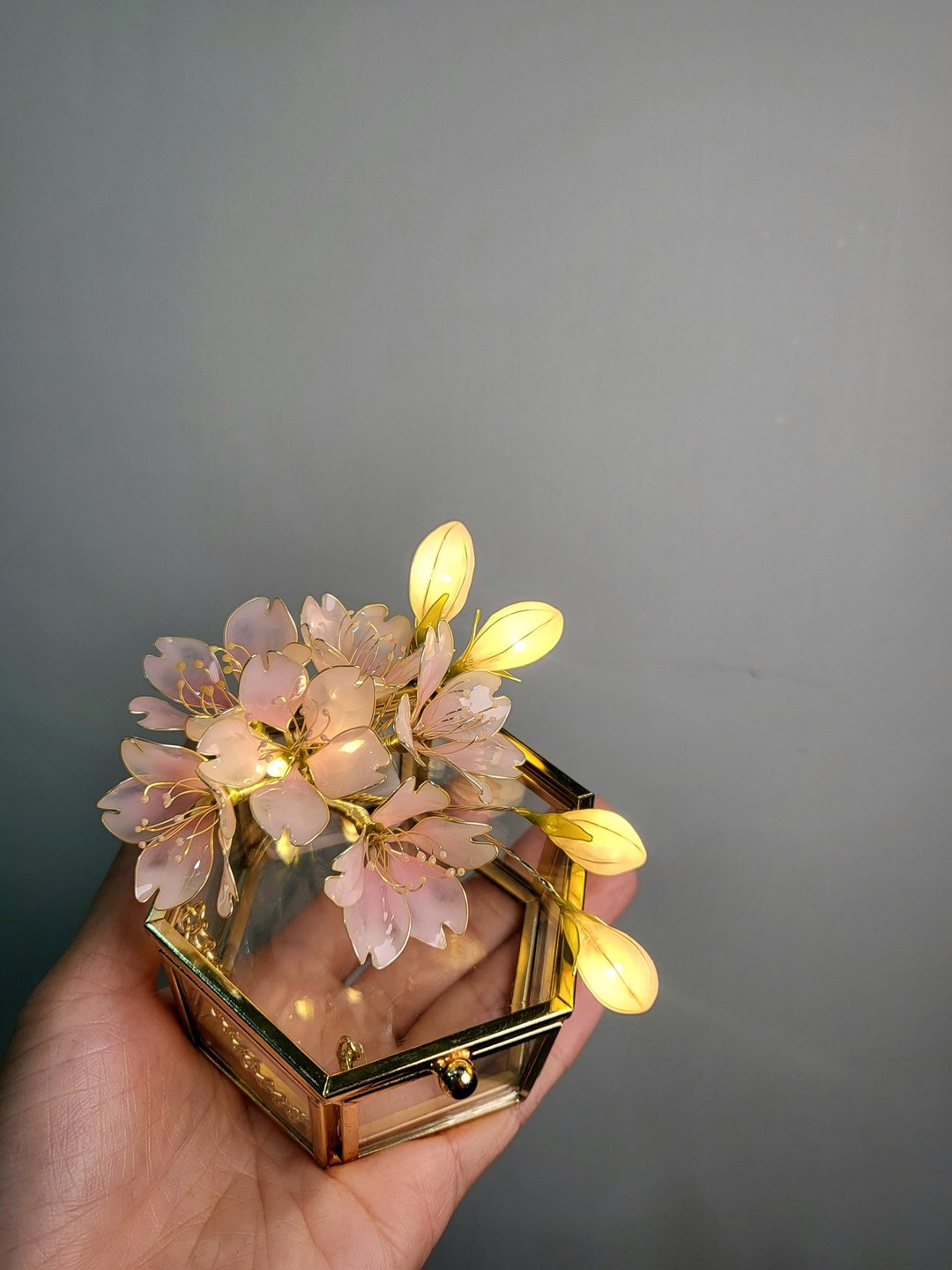 【沾浸艺术•玻璃饰盒】樱花。小夜灯。生日礼物 - 其他 - 树脂 
