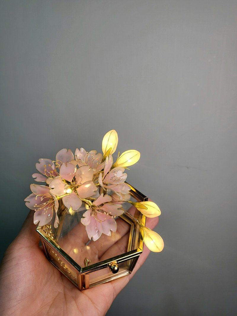 【沾浸艺术•玻璃饰盒】樱花。小夜灯。生日礼物 - 其他 - 树脂 