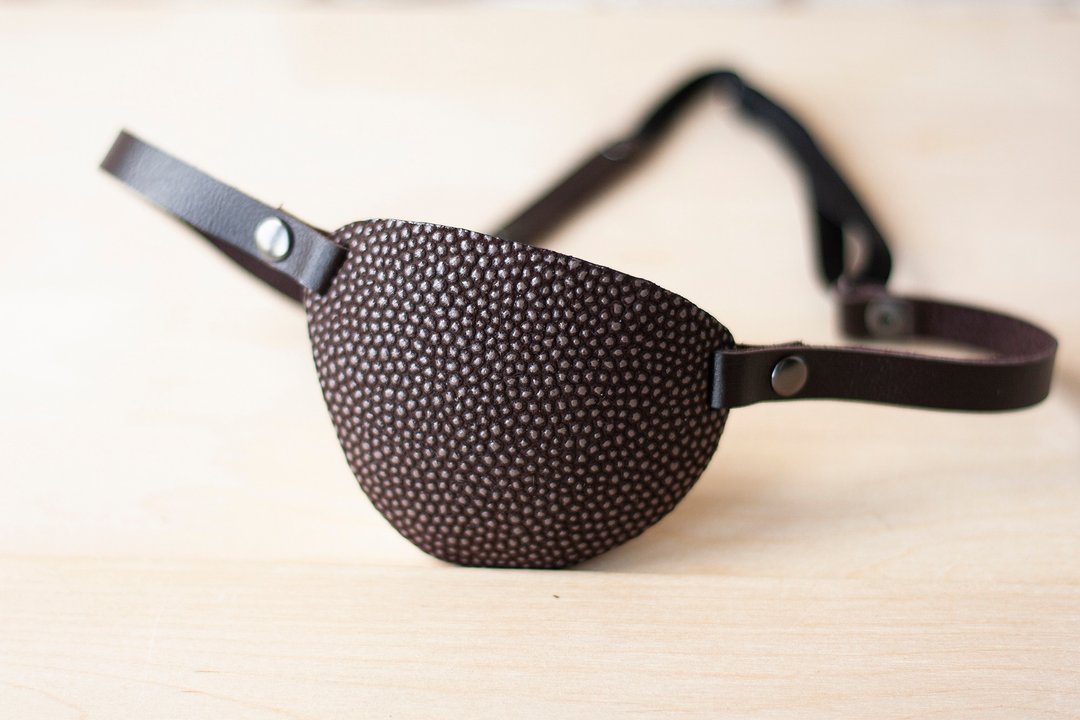 Leather Eye Patch | Brown Eye Patch - 眼罩 - 真皮 