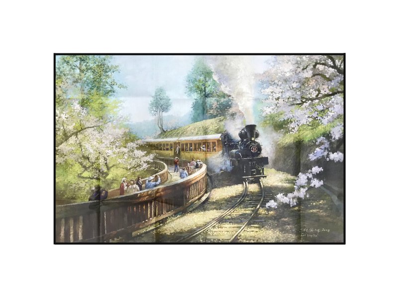 Sunny Bag - 火车头颜坊-野餐垫/休闲席-阿里山樱花铁道 - 侧背包/斜挎包 - 其他材质 