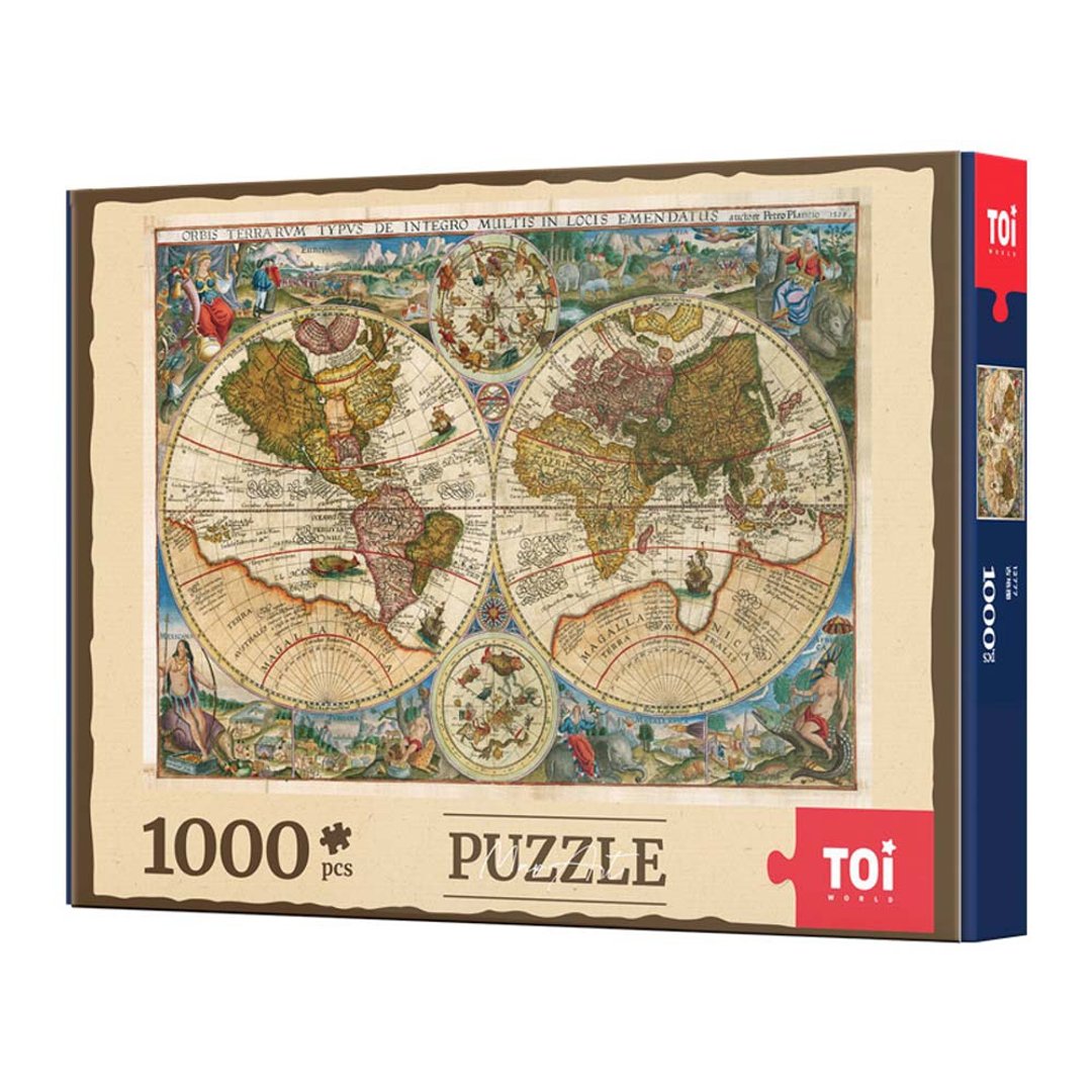 TOi图益 【古地图】 拼图1000片  DIY插画桌游新年妇女节礼盒 - 拼图 - 纸 