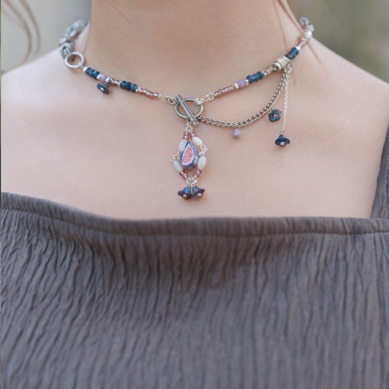 手作软陶饰物 森林的神秘果实 - 项链 - 陶 紫色