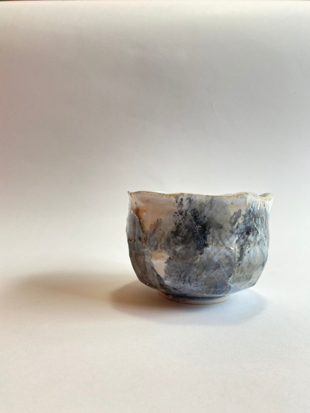 陶艺茶碗 (层峰雪岭) - 茶具/茶杯 - 陶 