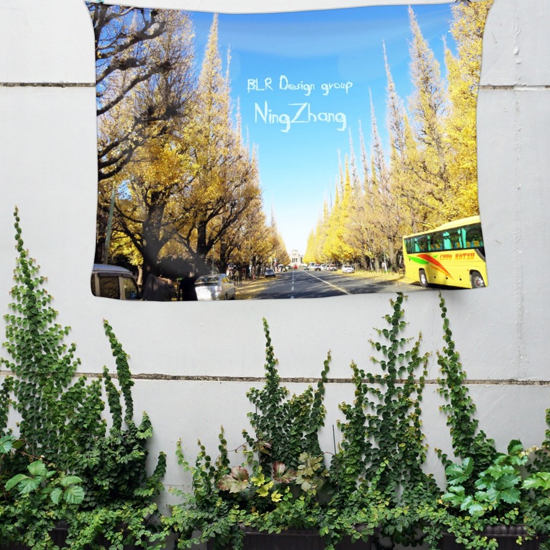 免费订制你的专属壁幔 家饰 布幔 BM05 树 Wall Tapestry - 墙贴/壁贴 - 聚酯纤维 黄色