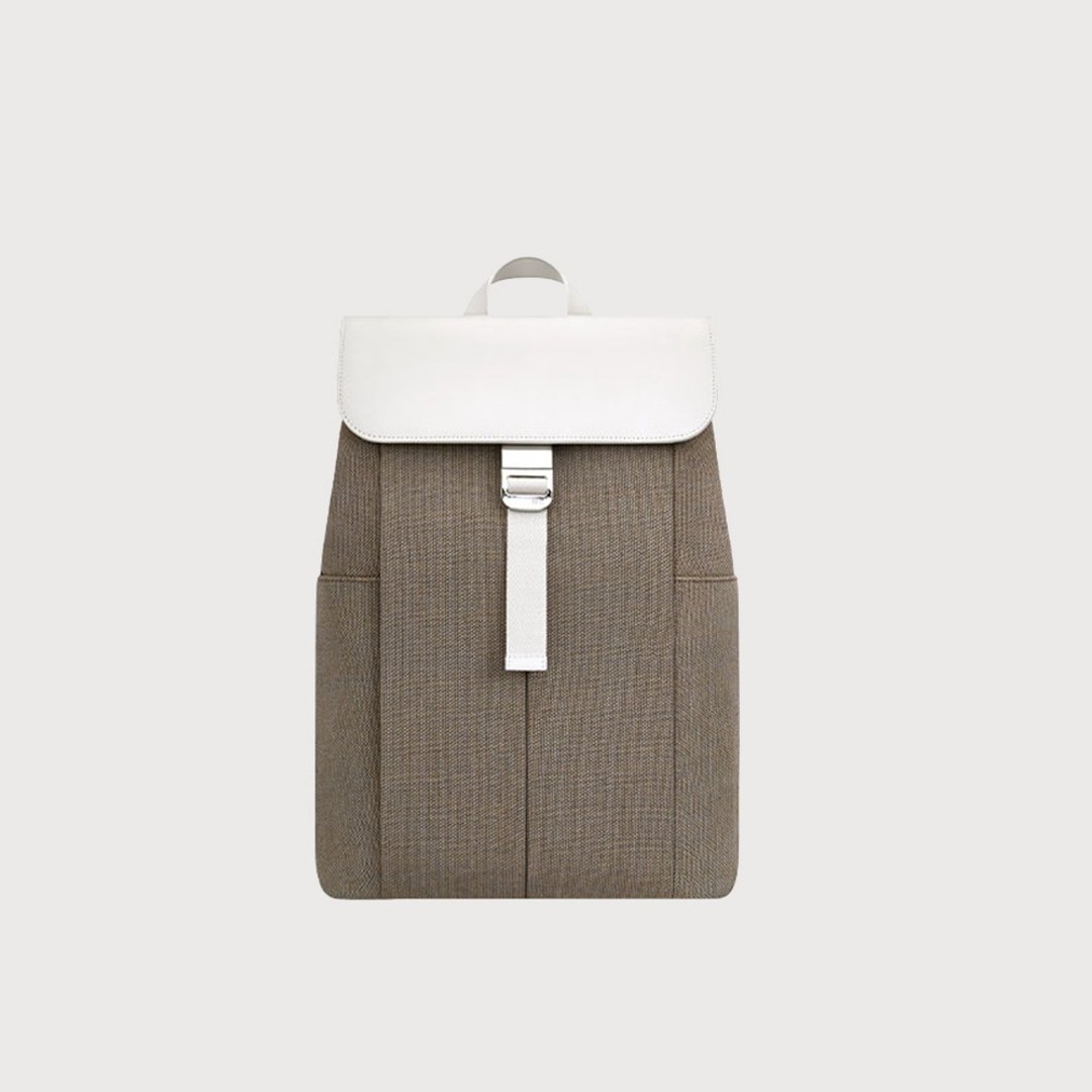 【ITO】PORCINI BACKPACK DUSK BROWN 城市双肩包 杏色 - 后背包/双肩包 - 其他材质 