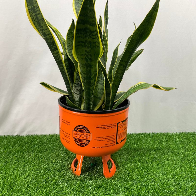 工业风冷媒桶花盆 工业风盆器 花器 盆栽 多肉 文创 室内花器 - 花瓶/陶器 - 其他金属 