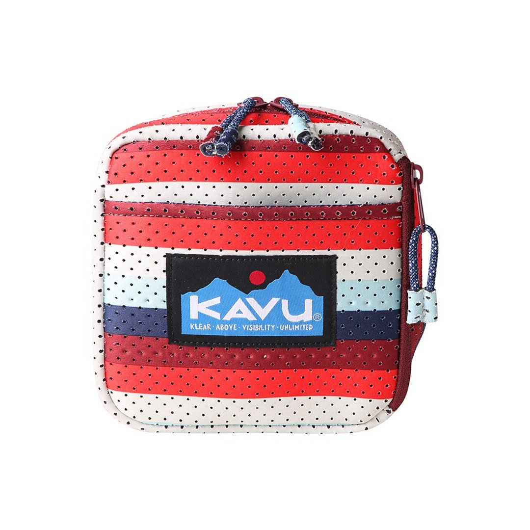 【西雅图 KAVU】Tybee Cube 多夹层收纳包 航海线条 #9415 - 化妆包/杂物包 - 其他材质 多色