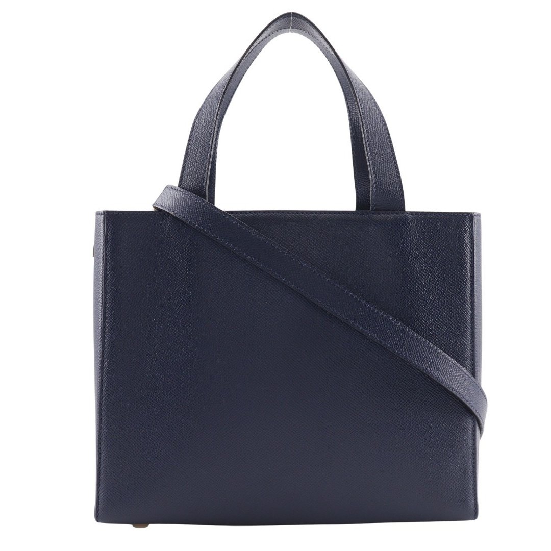 【日本直送】CELINE 2WAY 肩背包 手提包 Vintage MC1739 小牛皮 深蓝色 女仕【二手】 - 手提包/手提袋 - 真皮 蓝色